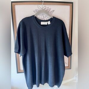 Vintage Elisabeth by Liz Claiborne 100% Silk Black Sweater Petite 2 Quiet Luxury